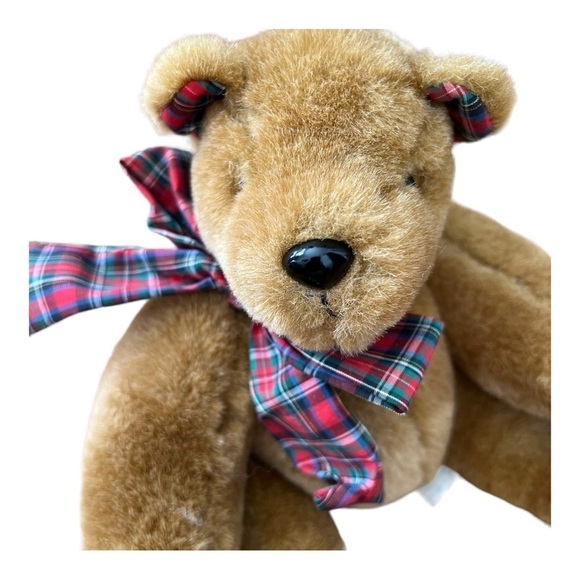 Ce Broste Design Teddy Bear‎ Jointed Brown Plaid Ears Paws 12” Stuffed Animal - Picture 3 of 5